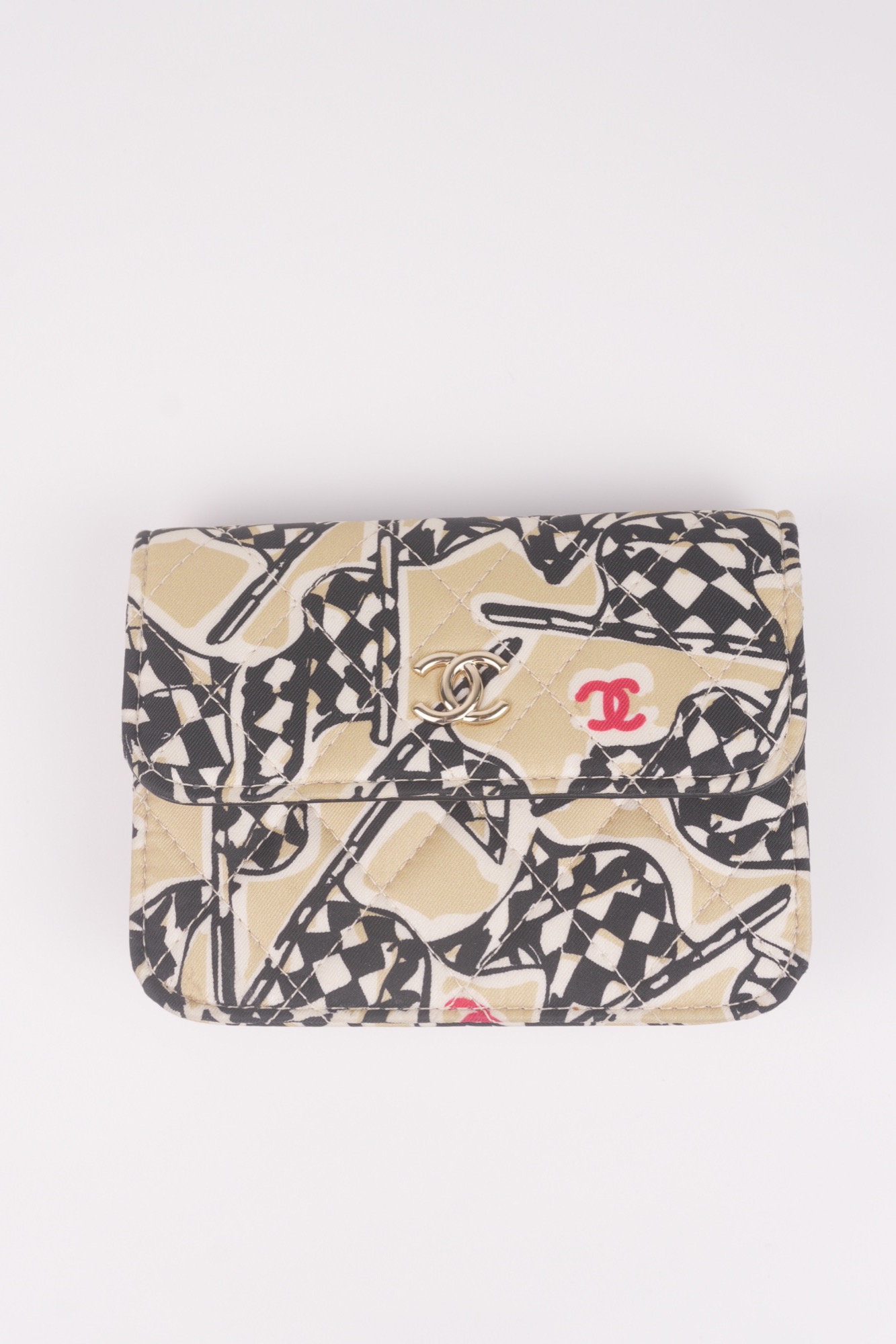 Chanel Mini Matelasse 12 Racer Flag Single Flap Chain Shoulder Pouch - DSC02163