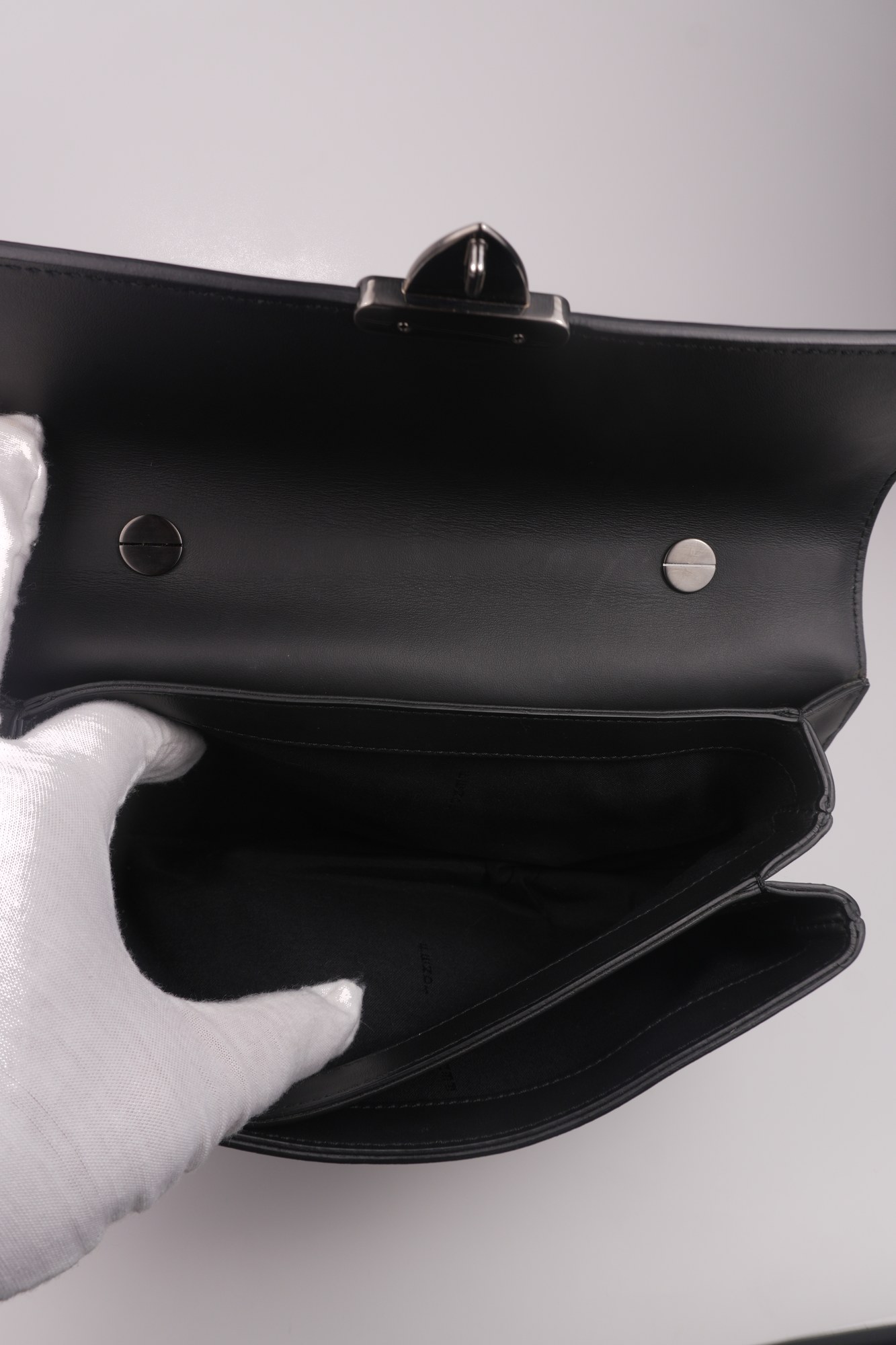 Fendi Zucca FF Embossed Leather Clutch Bag