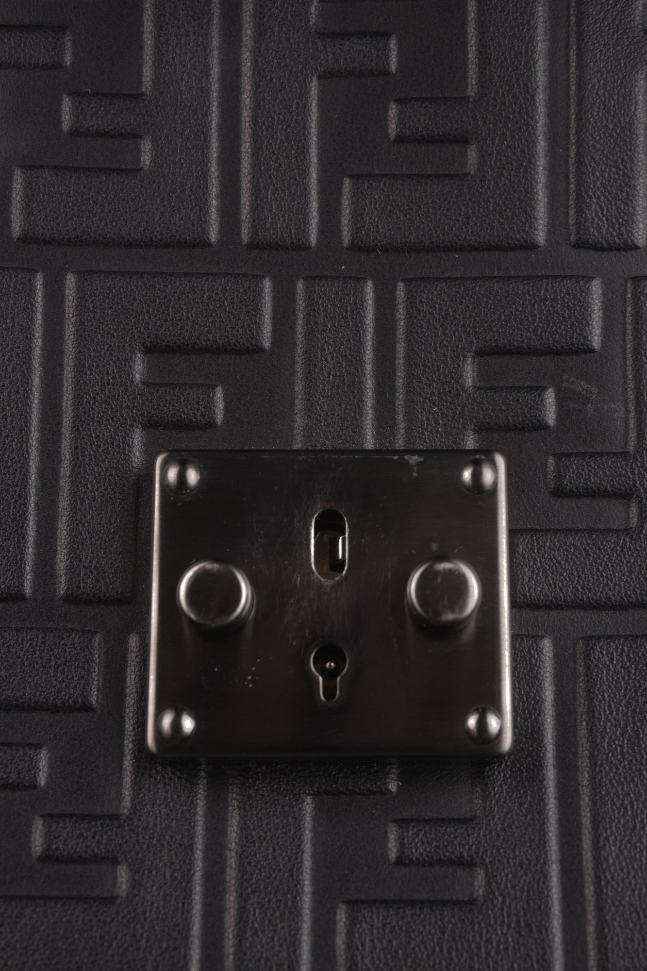 Fendi Zucca FF Embossed Leather Clutch Bag