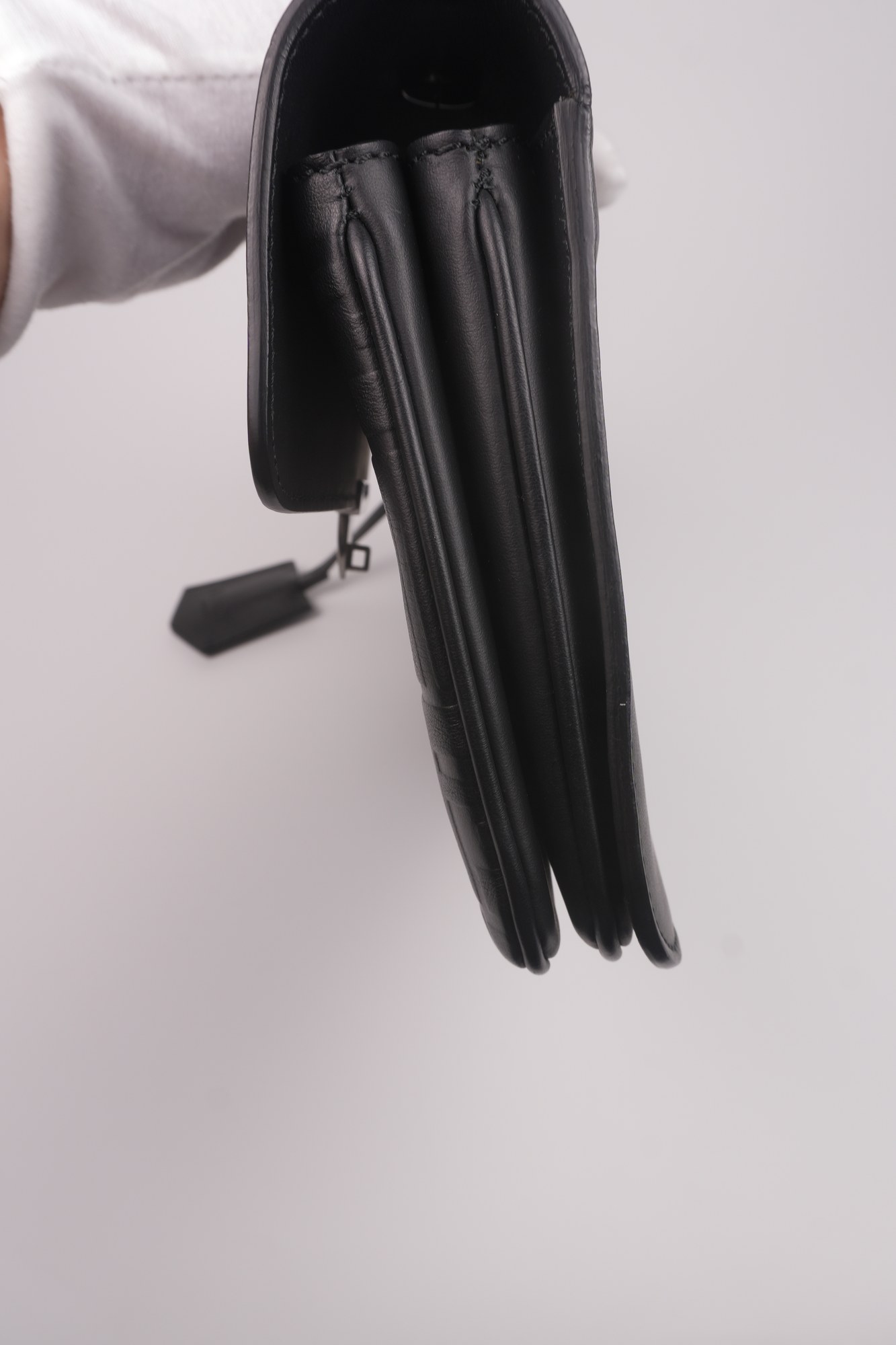 Fendi Zucca FF Embossed Leather Clutch Bag